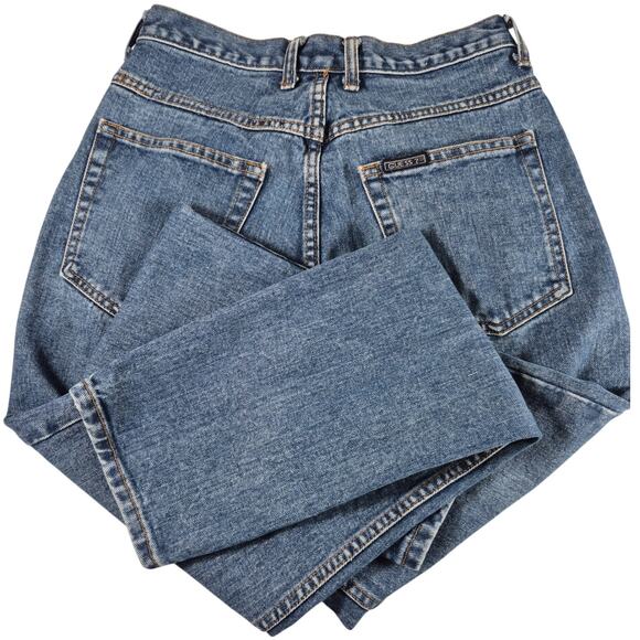 Guess Hi Rise Blue Jeans Georges Marciano Vintage USA Made 8 26 x 30 - Picture 3 of 4